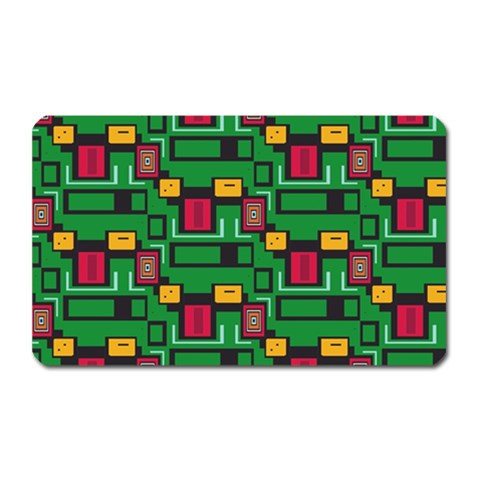 Rectangles on a green background                                                        Magnet (Rectangular) from ArtsNow.com Front