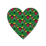 Rectangles on a green background                                                        Magnet (Heart)