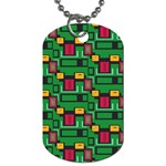 Rectangles on a green background                                                        Dog Tag (One Side)