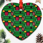 Rectangles on a green background                                                        Ornament (Heart)