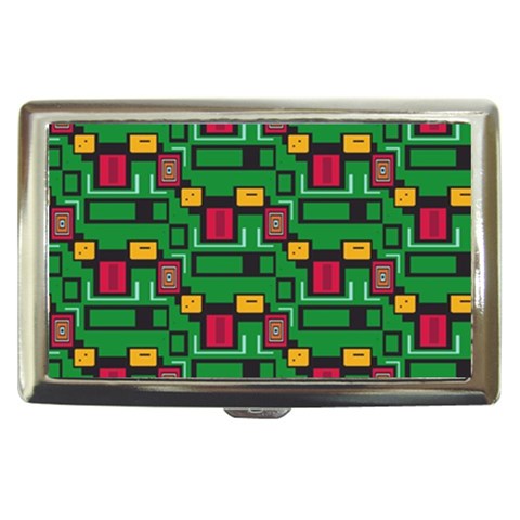 Rectangles on a green background                                                        Cigarette Money Case from ArtsNow.com Front