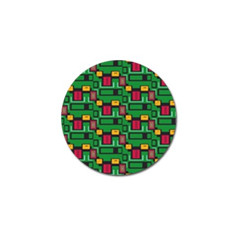 Rectangles on a green background                                                        Golf Ball Marker from ArtsNow.com Front