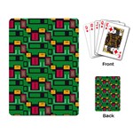 Rectangles on a green background                                                        Playing Cards Single Design