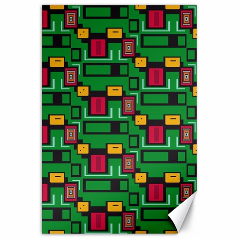 Rectangles on a green background                                                        Canvas 20  x 30  from ArtsNow.com 19.62 x28.9  Canvas - 1