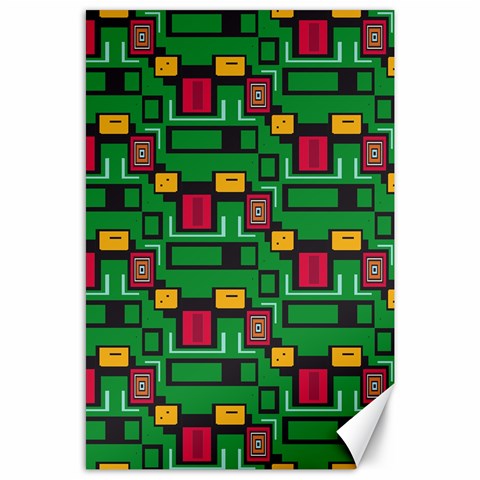 Rectangles on a green background                                                        Canvas 24  x 36  from ArtsNow.com 23.35 x34.74  Canvas - 1