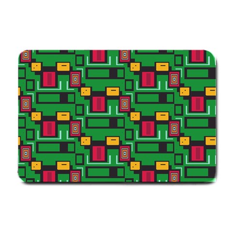 Rectangles on a green background                                                        Small Doormat from ArtsNow.com 24 x16  Door Mat