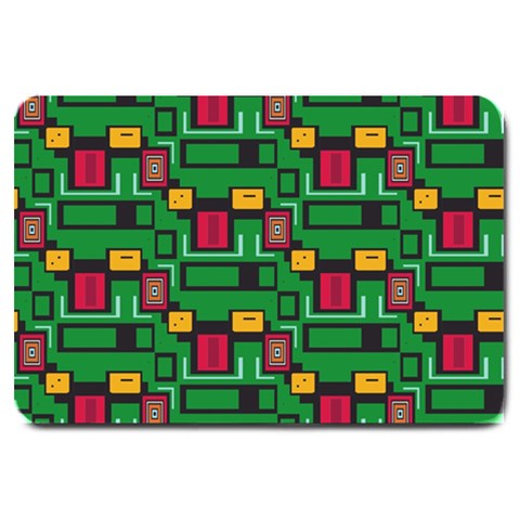 Rectangles on a green background                                                        Large Doormat from ArtsNow.com 30 x20  Door Mat