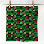 Rectangles on a green background                                                        Face Towel