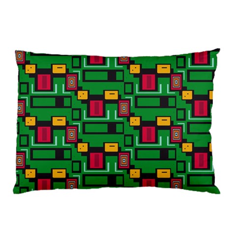 Rectangles on a green background                                                        Pillow Case from ArtsNow.com 26.62 x18.9  Pillow Case