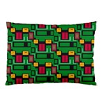 Rectangles on a green background                                                        Pillow Case