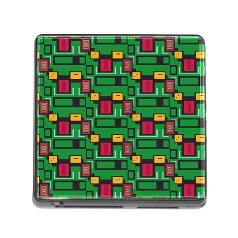 Rectangles on a green background                                                        Memory Card Reader (Square) from ArtsNow.com Front