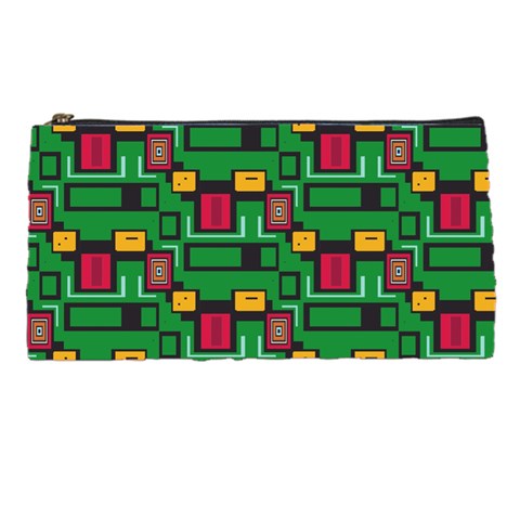 Rectangles on a green background                                                       Pencil Case from ArtsNow.com Front