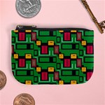 Rectangles on a green background                                                       Mini Coin Purse