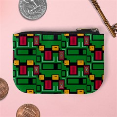 Rectangles on a green background                                                       Mini Coin Purse from ArtsNow.com Back