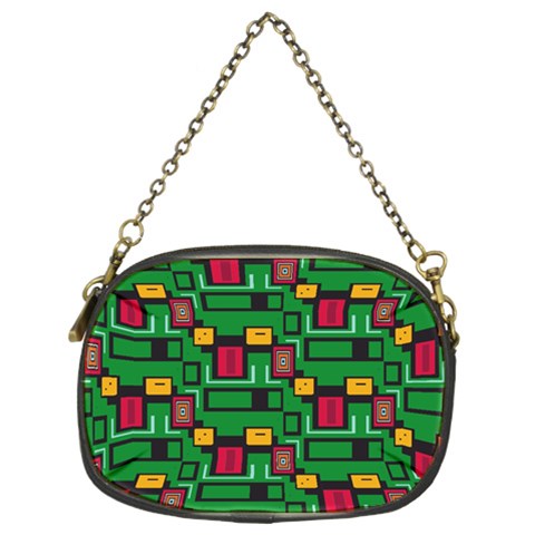 Rectangles on a green background                                                        Chain Purse (Two Sides) from ArtsNow.com Front