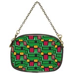 Rectangles on a green background                                                        Chain Purse (Two Sides)