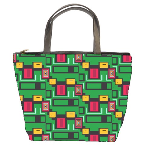 Rectangles on a green background                                                        Bucket Bag from ArtsNow.com Front