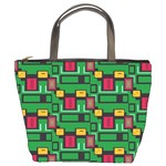 Rectangles on a green background                                                        Bucket Bag