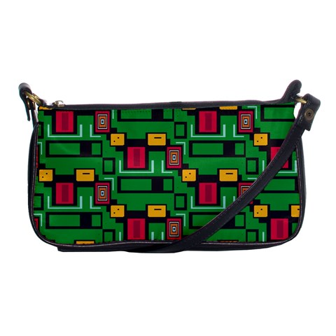 Rectangles on a green background                                                        Shoulder Clutch Bag from ArtsNow.com Front