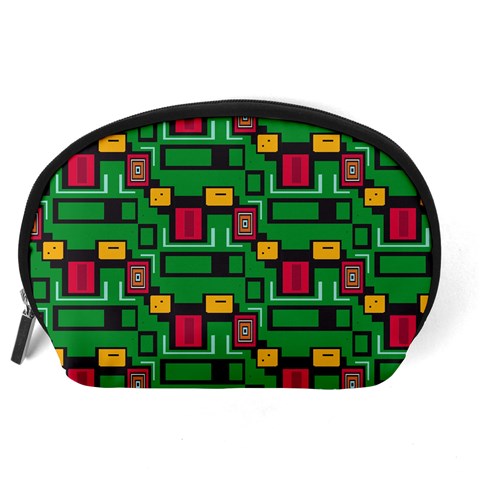 Rectangles on a green background                                                        Accessory Pouch from ArtsNow.com Back