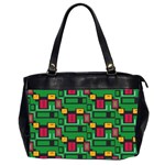 Rectangles on a green background                                                        Oversize Office Handbag (2 Sides)