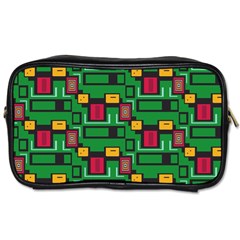 Rectangles on a green background                                                        Toiletries Bag (Two Sides) from ArtsNow.com Front