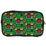 Rectangles on a green background                                                        Toiletries Bag (Two Sides)