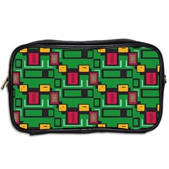 Rectangles on a green background                                                        Toiletries Bag (Two Sides) from ArtsNow.com Back