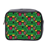 Rectangles on a green background                                                        Mini Toiletries Bag (Two Sides)