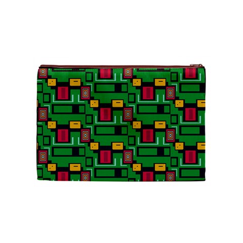 Rectangles on a green background                                                        Cosmetic Bag from ArtsNow.com Front