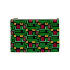 Rectangles on a green background                                                        Cosmetic Bag from ArtsNow.com Front