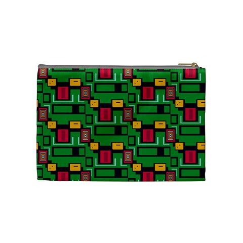 Rectangles on a green background                                                        Cosmetic Bag from ArtsNow.com Back