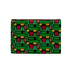 Rectangles on a green background                                                        Cosmetic Bag from ArtsNow.com Back