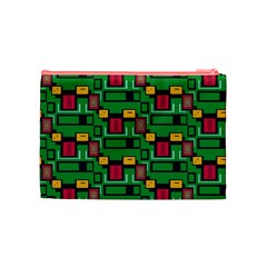 Rectangles on a green background                                                        Cosmetic Bag from ArtsNow.com Back