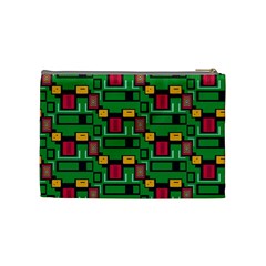 Rectangles on a green background                                                        Cosmetic Bag from ArtsNow.com Back