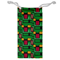 Rectangles on a green background                                                        Jewelry Bag from ArtsNow.com Front