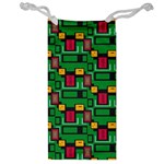 Rectangles on a green background                                                        Jewelry Bag