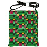 Rectangles on a green background                                                        Shoulder Sling Bag