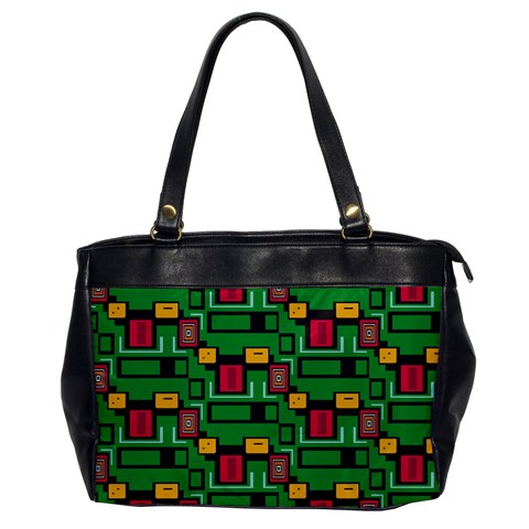 Rectangles on a green background                                                        Oversize Office Handbag from ArtsNow.com Front