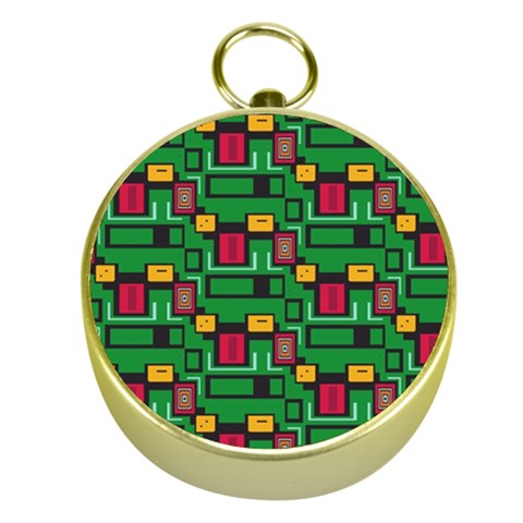 Rectangles on a green background                                                        Gold Compass from ArtsNow.com Front