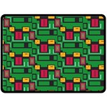 Rectangles on a green background                                                       Fleece Blanket