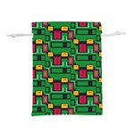 Rectangles on a green background                                                    Lightweight Drawstring Pouch (L)