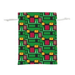 Rectangles on a green background                                                    Lightweight Drawstring Pouch (L) from ArtsNow.com Back