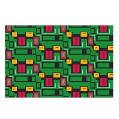 Rectangles on a green background                                                     Waist Pouch (Large) from ArtsNow.com Loop