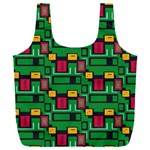 Rectangles on a green background                                                   Full Print Recycle Bag (XXL)