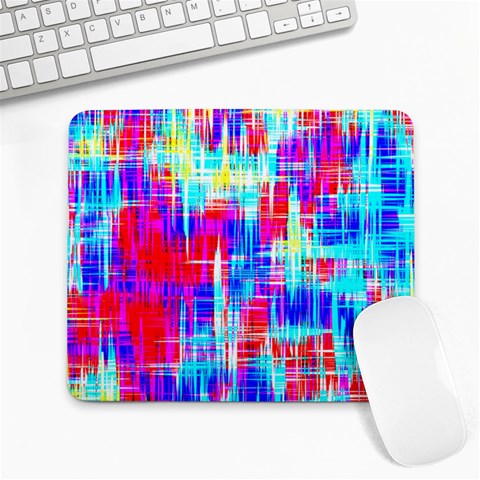 Red blue messy stripes                                                         Large Mousepad from ArtsNow.com Front