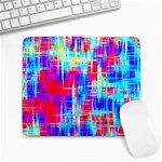 Red blue messy stripes                                                         Large Mousepad