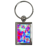 Red blue messy stripes                                                         Key Chain (Rectangle)