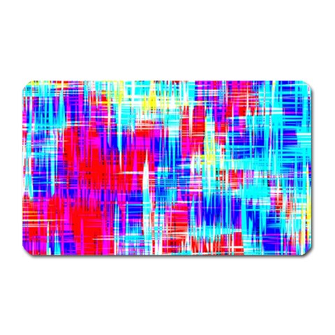 Red blue messy stripes                                                         Magnet (Rectangular) from ArtsNow.com Front