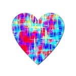 Red blue messy stripes                                                         Magnet (Heart)